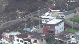 傷跡残る被災地…熱海土石流　発生から１か月