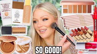 TESTING VIRAL NEW MAKEUP! Rare Beauty, Fenty, Charlotte Tilbury & more 😍FULL FACE FIRST IMPRESSIONS