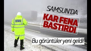 Samsun'un o ilçesini kar esir aldı