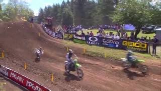 Washougal 450 Moto 1: Tomac passes, Pourcel goes down