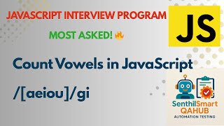 Count Vowels in a String in JavaScript | Regex match() Explained | Coding Interview Program