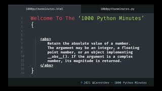 1000 Python Minutes - ABS Function