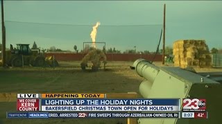 Shooting a potato cannon at Bakersfield Christmas Town