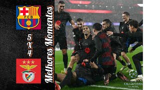 INACREDITÁVEL!! QUE VIRADA ABSURDA!! Barcelona 5x4 Benfica jogo do ano