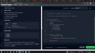 Plus Minus in Python HackerRank Problem Solving