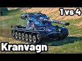 Kranvagn | 7.4K DAMAGE | 1 VS 4 | WOT Blitz Pro Replays