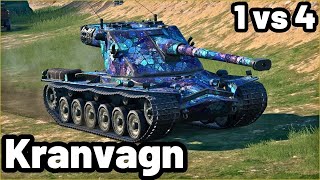 Kranvagn | 7.4K DAMAGE | 1 VS 4 | WOT Blitz Pro Replays