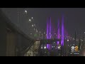 Purple lights shine on NY landmarks to honor Women's History Month