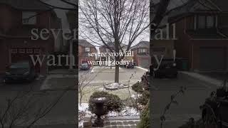 Severe Snowfall Warning Today January 25, 2023, Toronto Canada