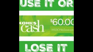 Kohl's Rewards: Use them or lose them