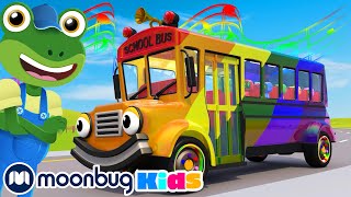 Wheels On The Bus Party Megamix!! | Gecko's Garage Songs | Children's Music | Vehicles For Kids!
