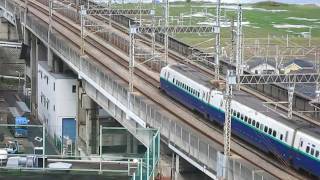 台風１８号　２００系新幹線浮間舟渡駅周辺で徐行運転　「HD画質」