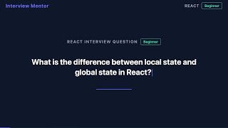 Local vs Global State in React Explained