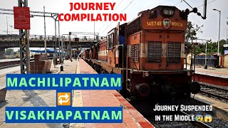 || Suspended Train Journey ||Machilipatnam Visakhapatnam Express Journey Compilation ||