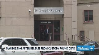 Man missing after release from custody found dead