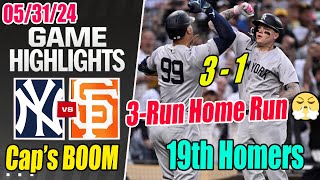 Yankees vs SF Giants Highlights [May 31, 2024] | AARON JUDGE HITS HIS 19TH HOMER OF SEASON !
