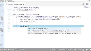 Project Euler problem 29 java : Distinct powers