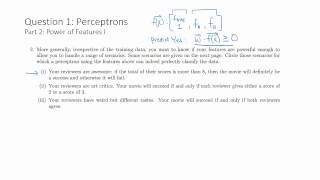 Section 9 Handout Solutions: Perceptrons