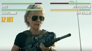 Grace and Sarah Connor vs. Rev-9 Terminator WITH HEALTHBARS | Highway | HD | Terminator: Dark Fate