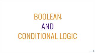 Boolean and conditional logic | python complete course for beginners(1)