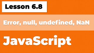 What does JavaScript "error handling" even mean??