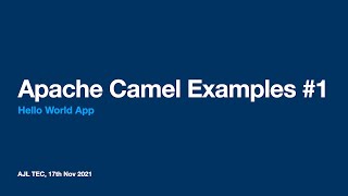 Apache Camel #1 Hello World Example