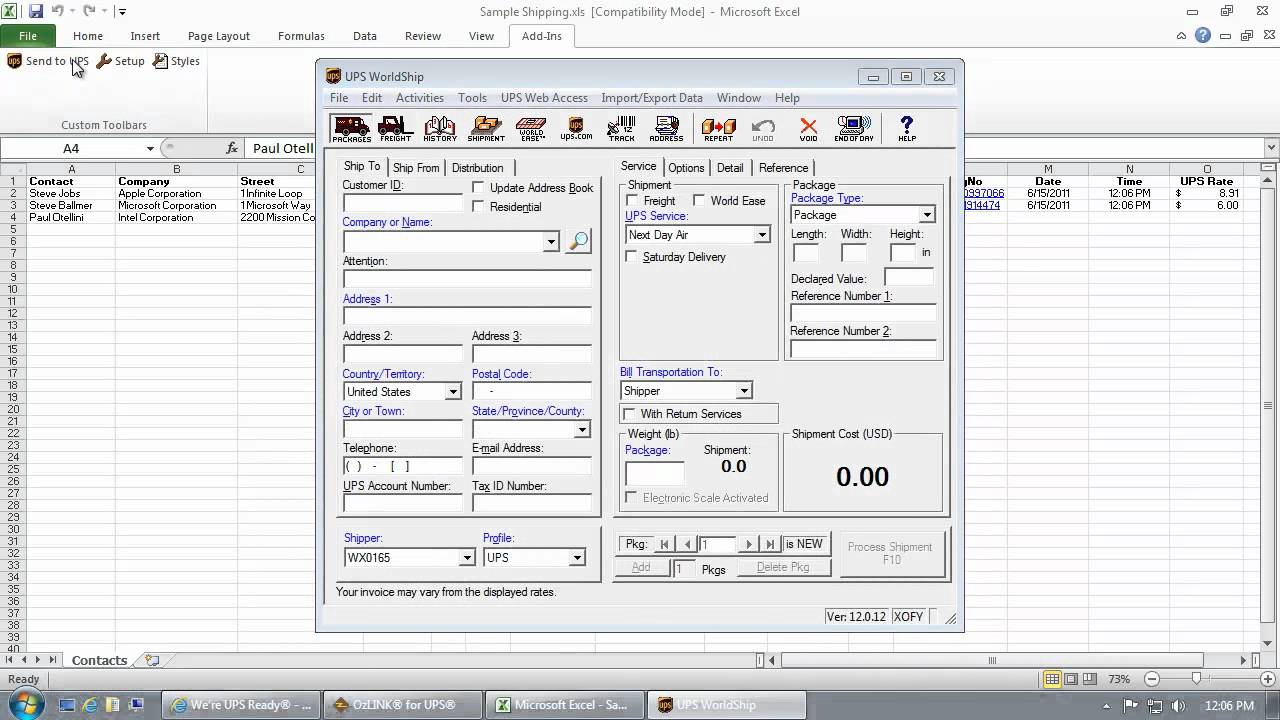Ups Batch Shipping Template Select Xml If It Isn T The Selected File Type