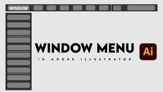 Window Menu Bar in Adobe illustrator | illustrator class 48 in Urdu/Hindi