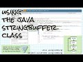 Using the Java StringBuffer class