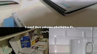 7.sınıf ders çalışma günlüğüm #1 | Okula gitmediğim bir gün ✍️✨