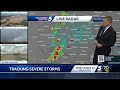 Tracking severe storms with 70 mph winds in western Oklahoma