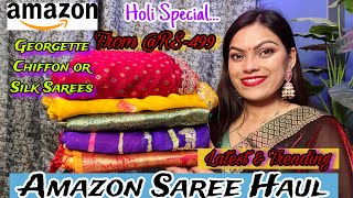 Amazon Saree Haul || Lightweight and Affordable Saree #Amazon #amazonhaul #sareehaul