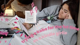 unboxing and trying the kobo libra colour as a kindle girlie ✨