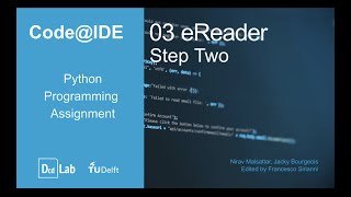 Code@IDE Python Programming Assignment 3: eReader - step 2