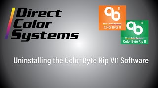 Uninstalling the Color Byte Rip V11 Software