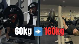 How I went from 60kg bench to 160kg NATURAL