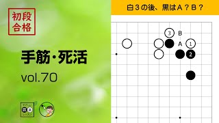 【初段合格・手筋死活_70】～やさしい囲碁レッスン～