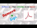 Remove a plus sign that appears in an adobe document