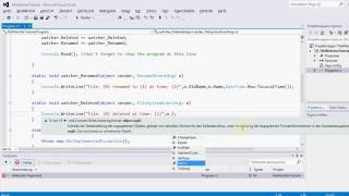 C#: How to observe Files modification in a folder using FileSystemWatcher class