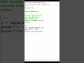 how to access tuple element using index in python #shorts #python #coding #pythontricks #pythontuple