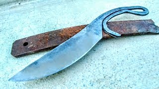 Forging a Blacksmith knife from a Leafspring: Failure and Success