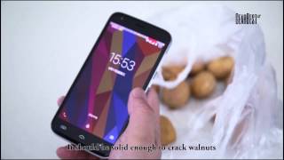 DOOGEE Y100 Pro 4G Smartphone smashing walnuts from GearBest.com