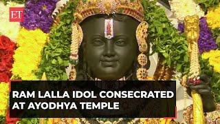 Ram Lalla idol consecrated at Ayodhya temple, PM Modi performs the rituals