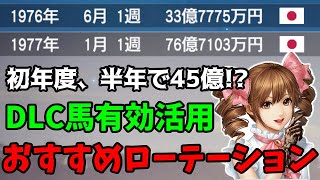 【ウイニングポスト9 2022】1年目のおすすめローテーション『DLC馬を最大限に有効活用した資金稼ぎ！』1976年6月からの快進撃！【ゆっくり実況】