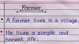 10 Lines On Farmer In English Writing | Essay On Farmer In English | Farmer Essay Writing |