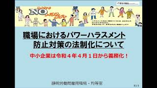 ①「職場におけるパワーハラスメント防止対策の法制化について」