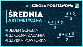 ŚREDNIA ARYTMETYCZNA 🧮 - SZYBKA POWTÓRKA ✅️ | Matematyka Szkoła Podstawowa