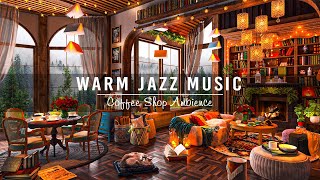 Warm Jazz Music for Relaxing, Working ☕ Cozy Coffee Shop Ambience ~ Smooth Jazz Instrumental Music