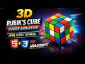3D Rubik’s Cube Loader Animation using HTML & CSS Only | Coding Cloud
