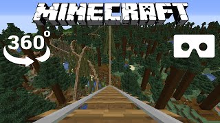 Roller Coaster FOREST! in 360° - Minecraft [VR] 4K 60FP